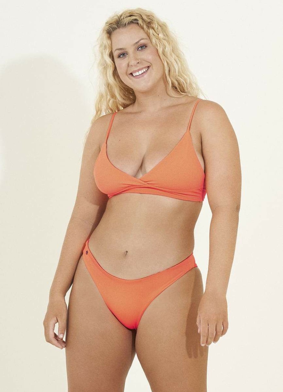 Online * Maaji Free Delivery Orange Poppy Sublimity Classic Bikini Bottom