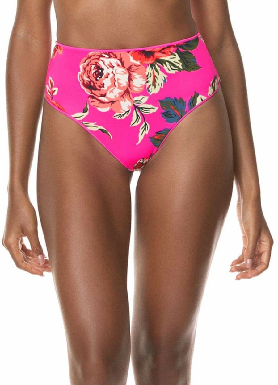 Hot * Maaji Less Expensive Fuchsia Agate Malia High Rise Bikini Bottom Cheeky Cut