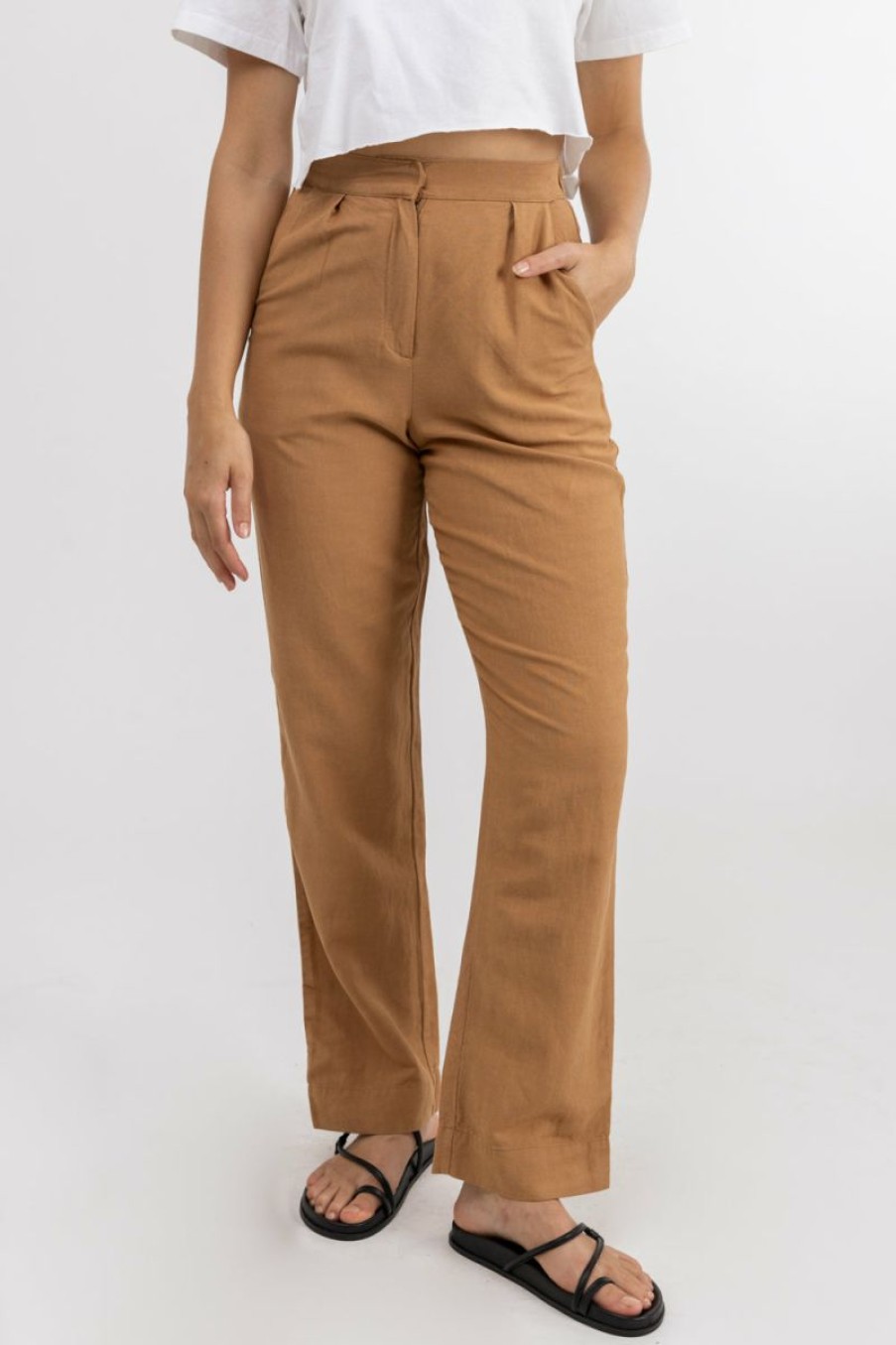 Clearance * Rhythm. Large Choice Retreat Pant Biscuit