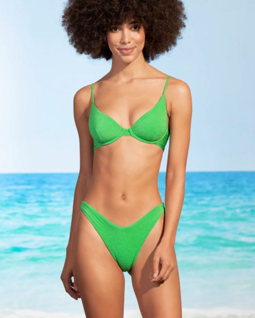 Clearance * Maaji Exquisite Gifts Dainty Underwire Bikini Top Parakeet Green