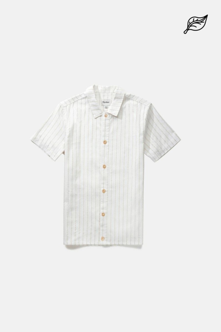 Online * Rhythm. Hot Selling Linen Stripe Ss Shirt Natural