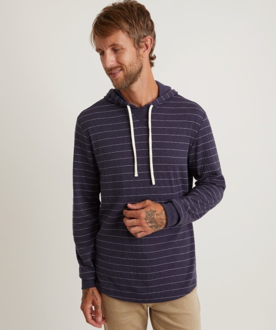 Best * Marine Layer Hot Selling Dk Pullover Hoodie Navy / White Stripe