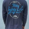 Online * Gypsy Life Surf Shop Sale Gypsy Life Mediary Waves/Palms Ls Tee Coal