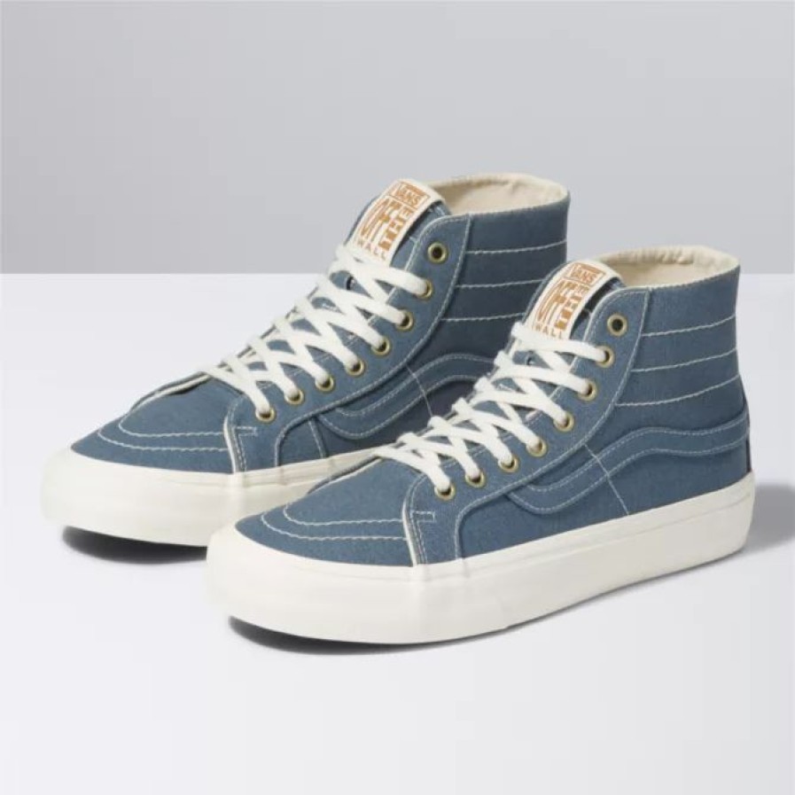 Hot * Vans Best Quality Eco Theory Sk8-Hi Decon Cement Blue/Marshmallow