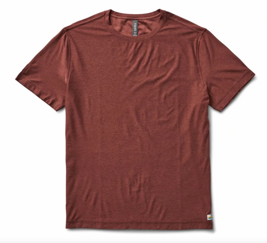 New * Vuori Large Choice Strato Tech Tee Cedar Heather