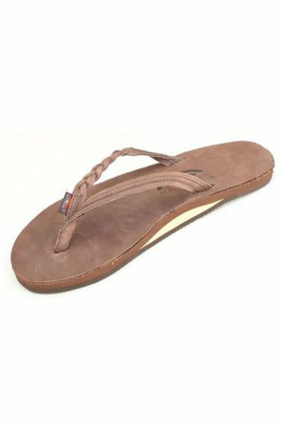 Best * Rainbow Sandals Hot Sell Women'S Flirty Braidy Single Layer Premier Leather With Arch Support With A Braided Strap Expresso 301Altsb Expr