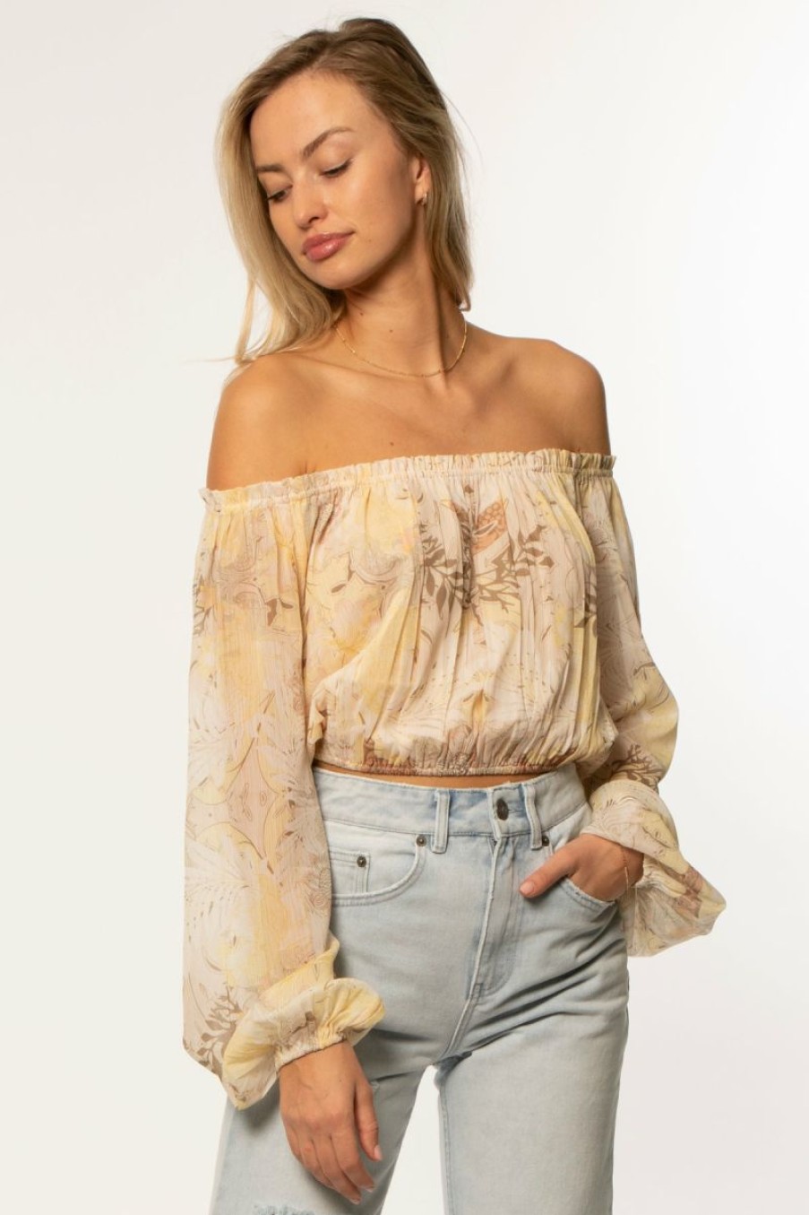 Best * Amuse Sale Online Yasmin Ls Woven Top Desert Mist