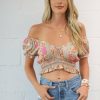 Best * Sea Lustre Online Discount Dolly Crop Top Gold Rosa