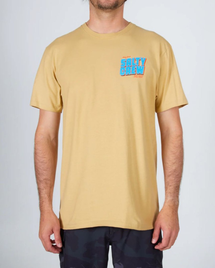 Wholesale * Salty Crew Best-Selling Greetings Premium Ss Tee Camel