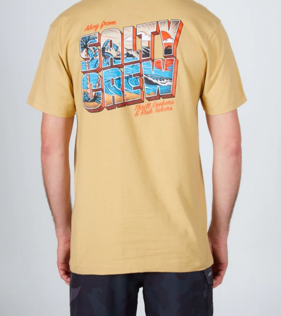 Wholesale * Salty Crew Best-Selling Greetings Premium Ss Tee Camel