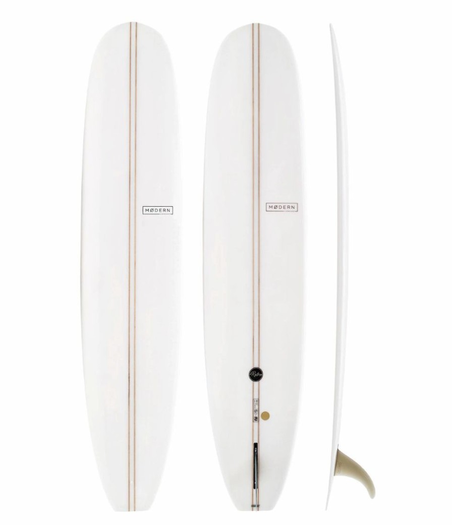 Best * Modern Surfboards Unique 9'1 Modern Retro Double Stringer Clear