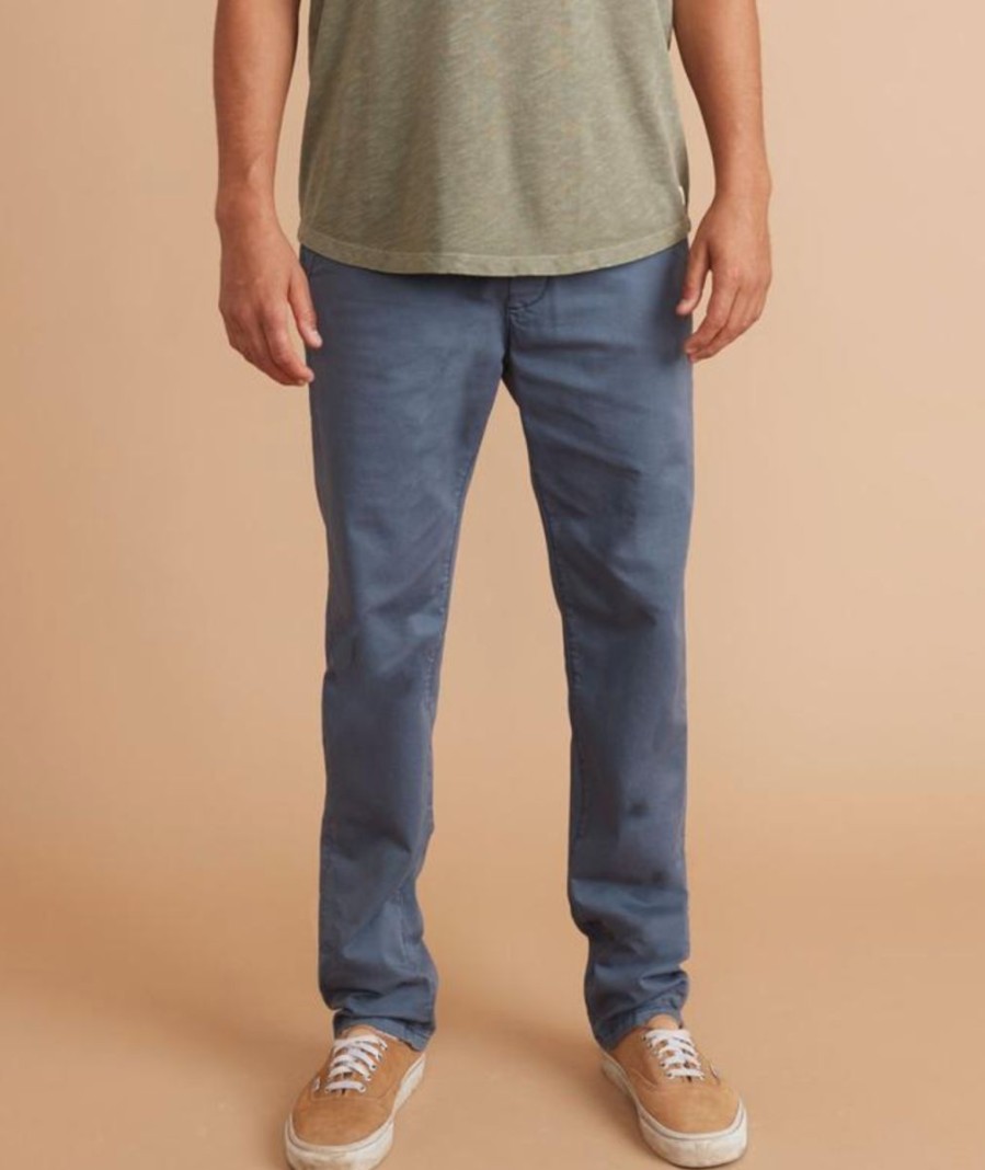 New * Marine Layer Discounts Saturday Pant Slim Fit Slate Blue