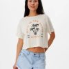 Best * Rip Curl 100% Guarantee Havana Shade Crop Tee Bone