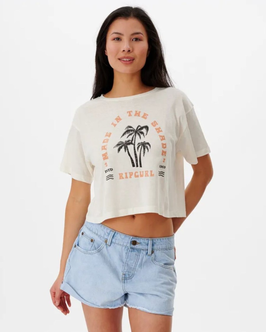 Best * Rip Curl 100% Guarantee Havana Shade Crop Tee Bone