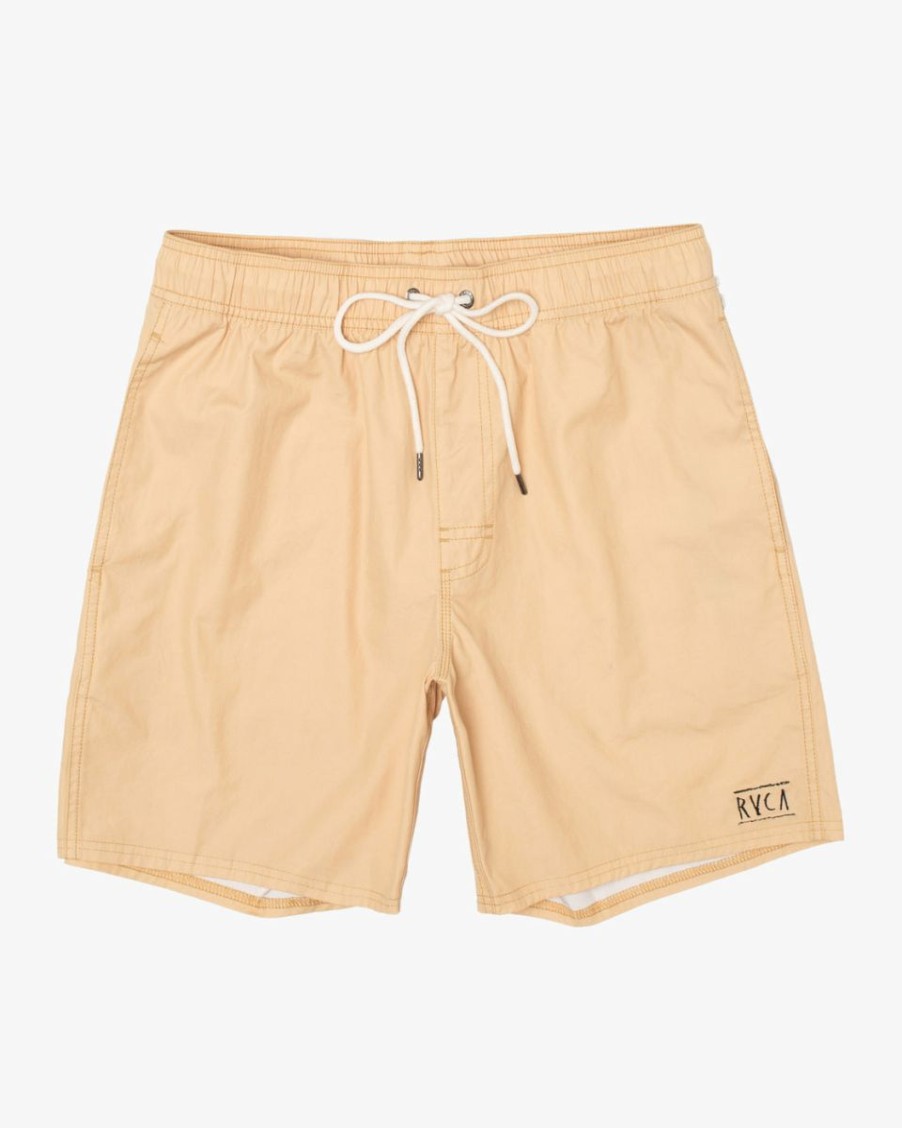 New * Rvca Best Quality Opposite Elastic 2 Boardshorts Tangerine