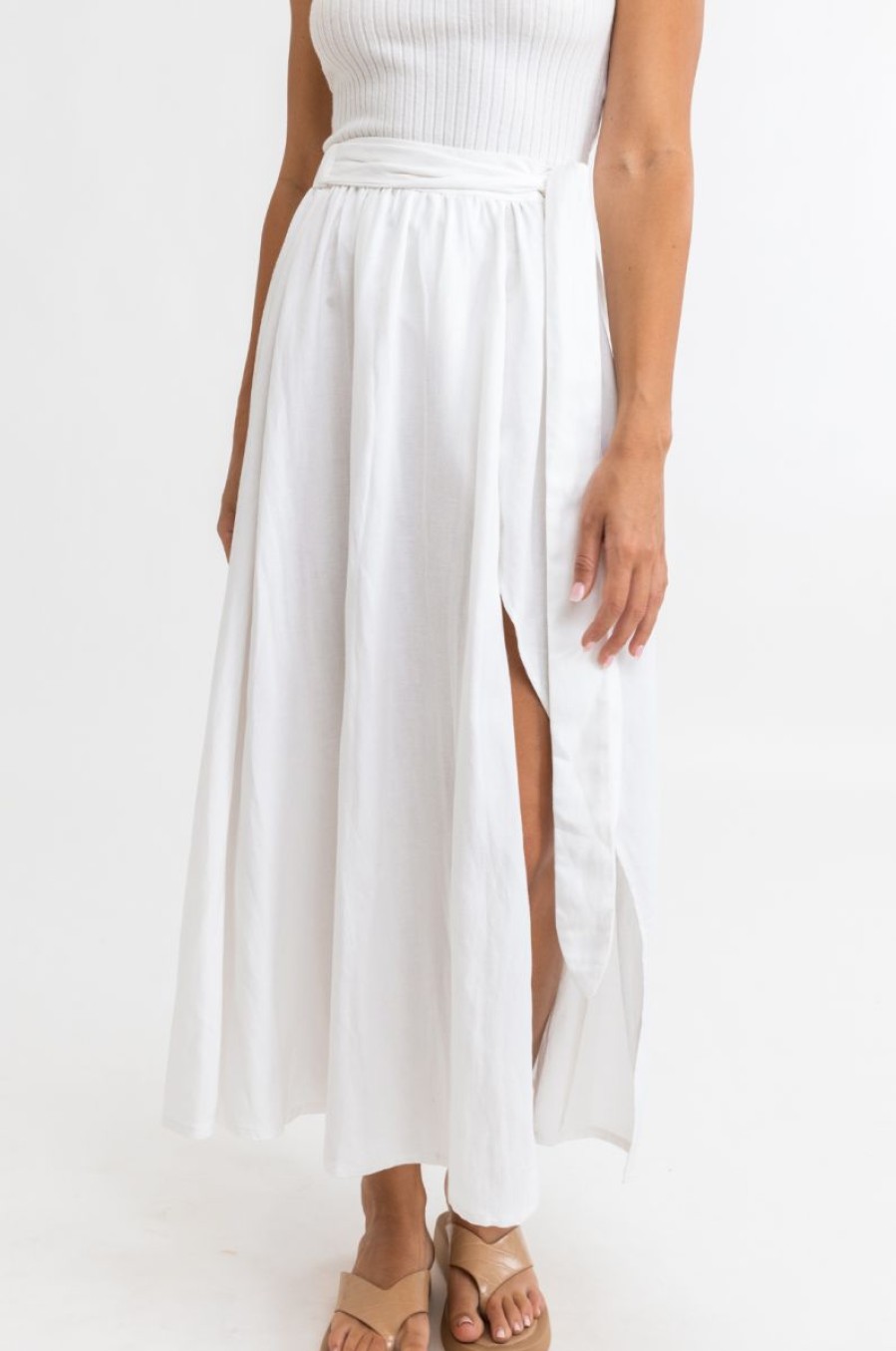 New * Rhythm. Hot Selling Lucinda Maxi Skirt White