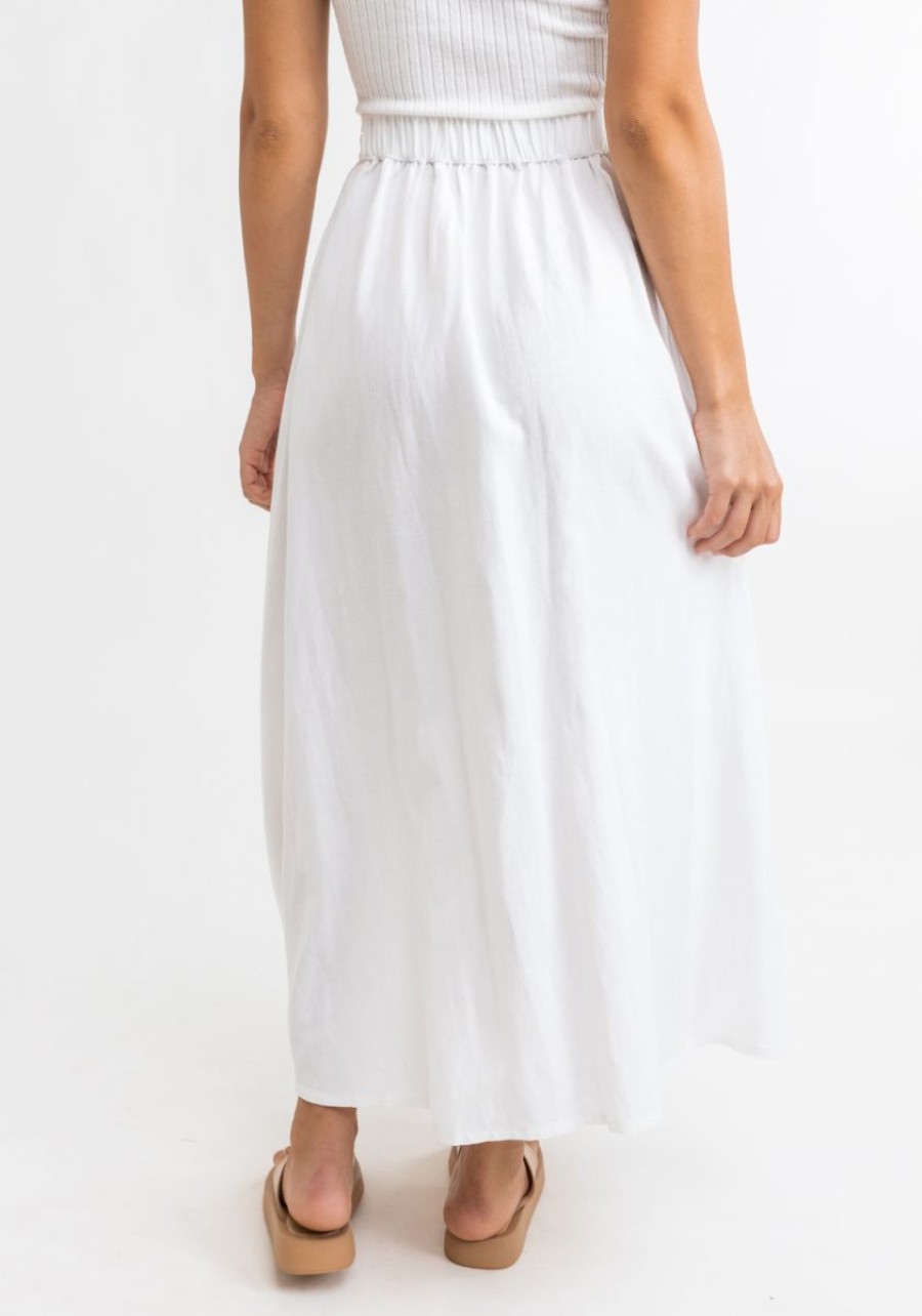 New * Rhythm. Hot Selling Lucinda Maxi Skirt White