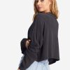 Wholesale * Billabong Discounts Beach Boyfriend Long Sleeve Crop Top Off Black