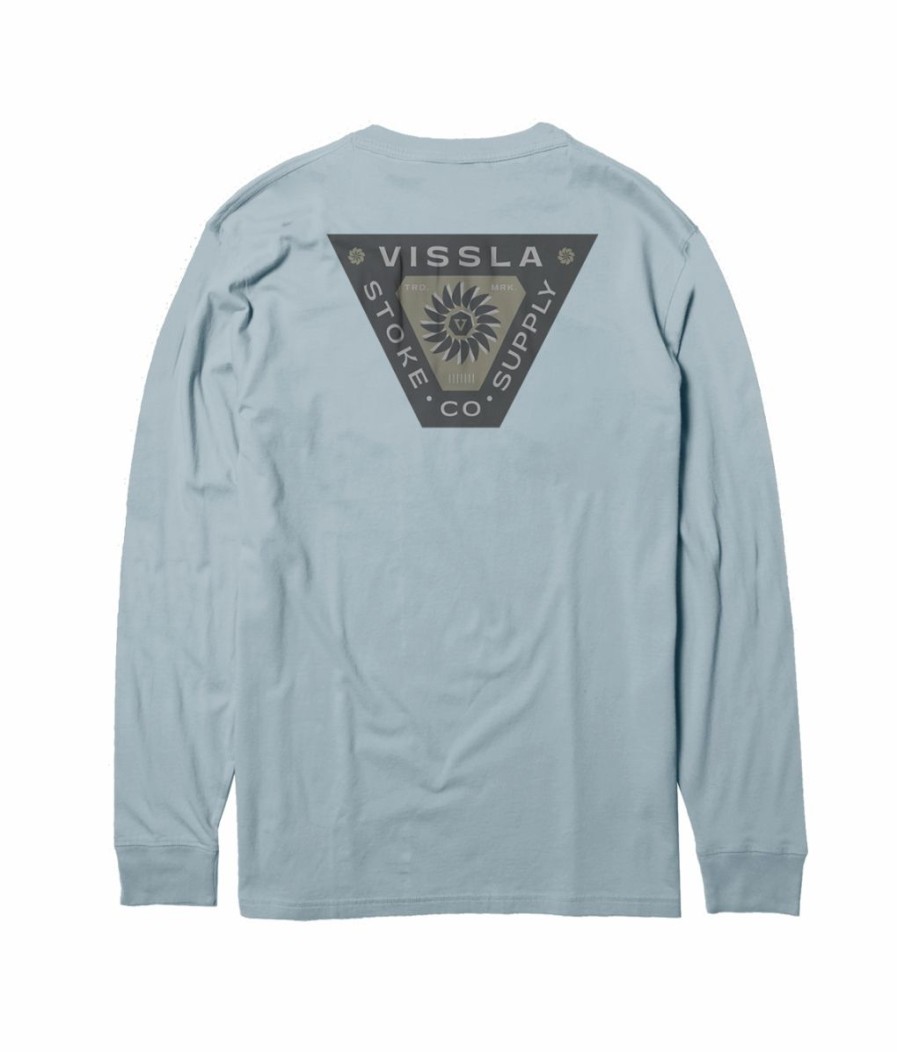 Online * Vissla Discounts Insignia Ls Pocket Tee Ice Blue