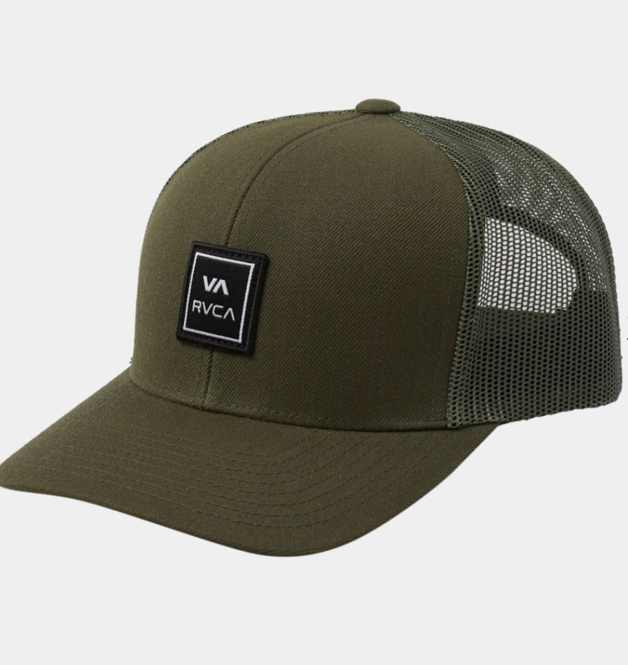 New * Rvca Hot Selling Va Station Trucker Hat Green