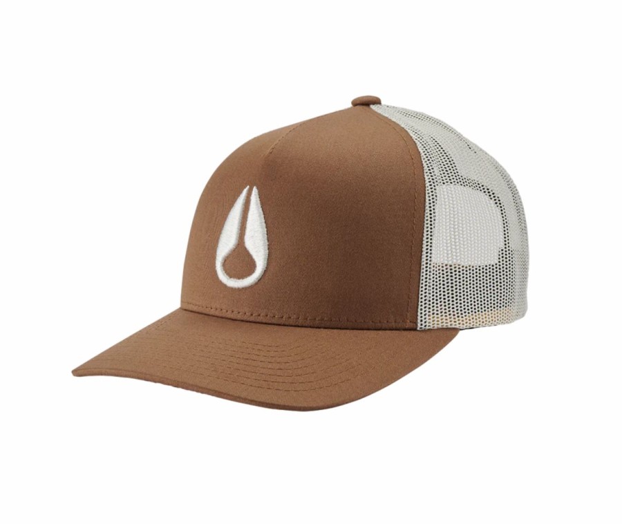 Best * Nixon Special Iconed Trucker Hat Brown / Off White