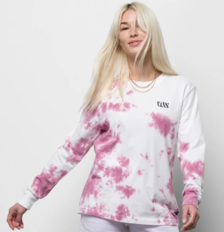 New * Vans Best Quality Oval Wash Ls Bff Tee Rose Wine