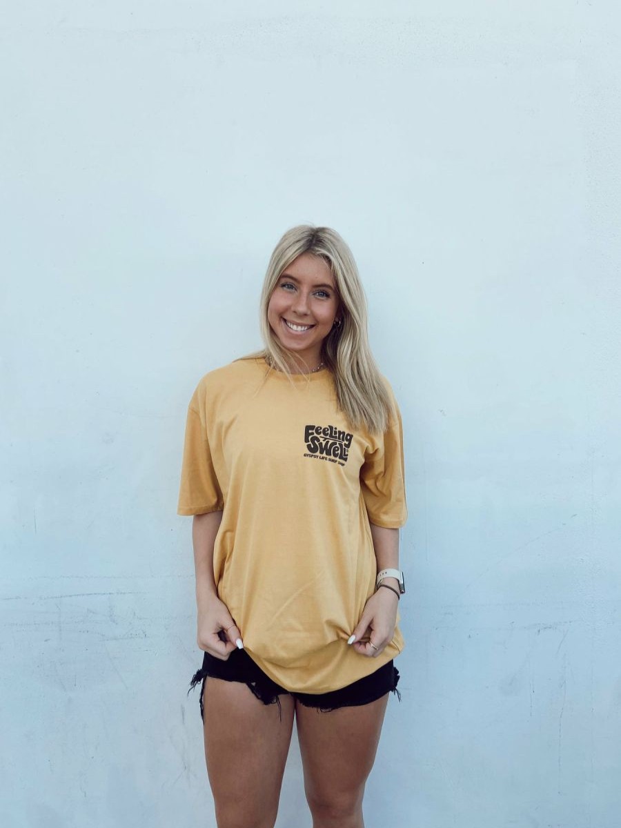 Clearance * Feeling Swell Best-Selling Choppy Tee Yellow