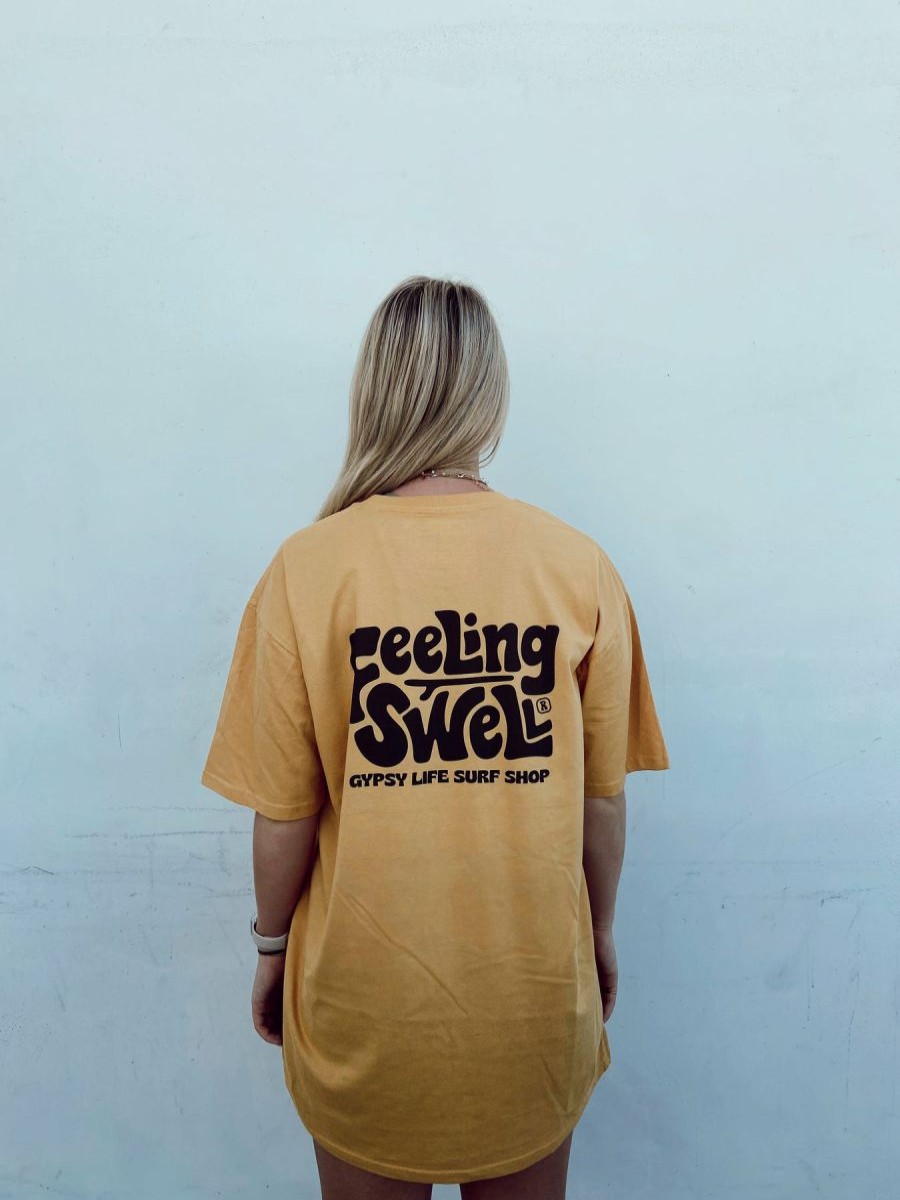 Clearance * Feeling Swell Best-Selling Choppy Tee Yellow