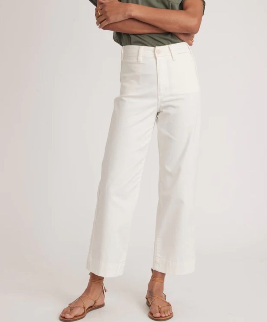 Wholesale * Marine Layer Free Delivery Bridget Slim Wide Leg Crop White