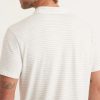 Hot * Marine Layer Less Expensive Lassen Short Sleeve Heavy Slub Polo Antique White/Grey Stripe