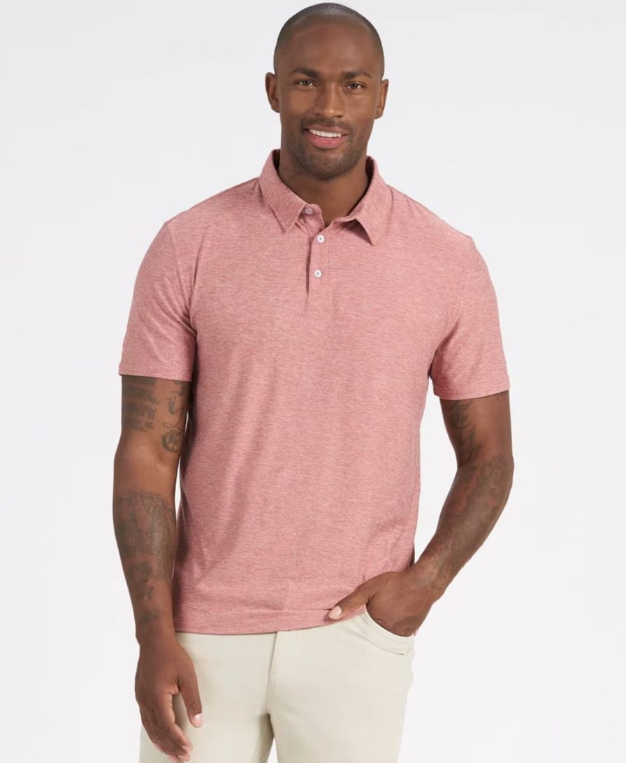 Hot * Vuori Special Strato Tech Polo Redwood Heather