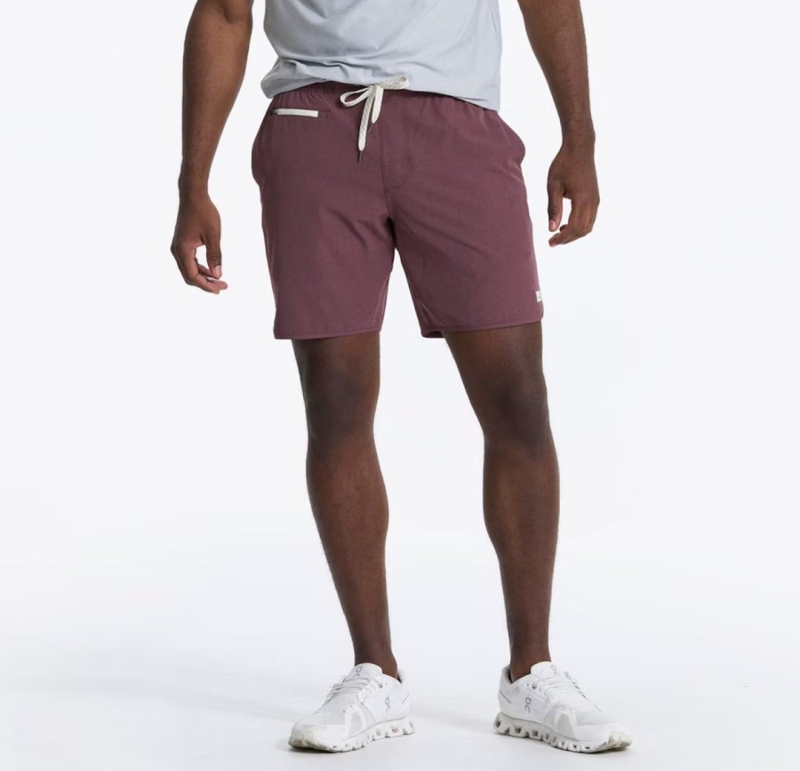 Online * Vuori Discounts Banks Short Chestnut Linen Texture