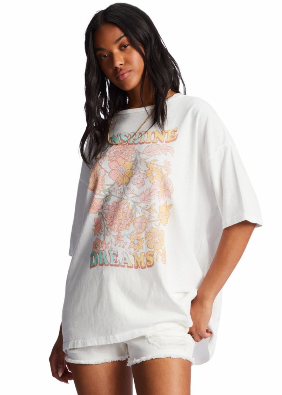 Clearance * Billabong Sale Sunshine Dream Oversized T-Shirt Salt Crystal