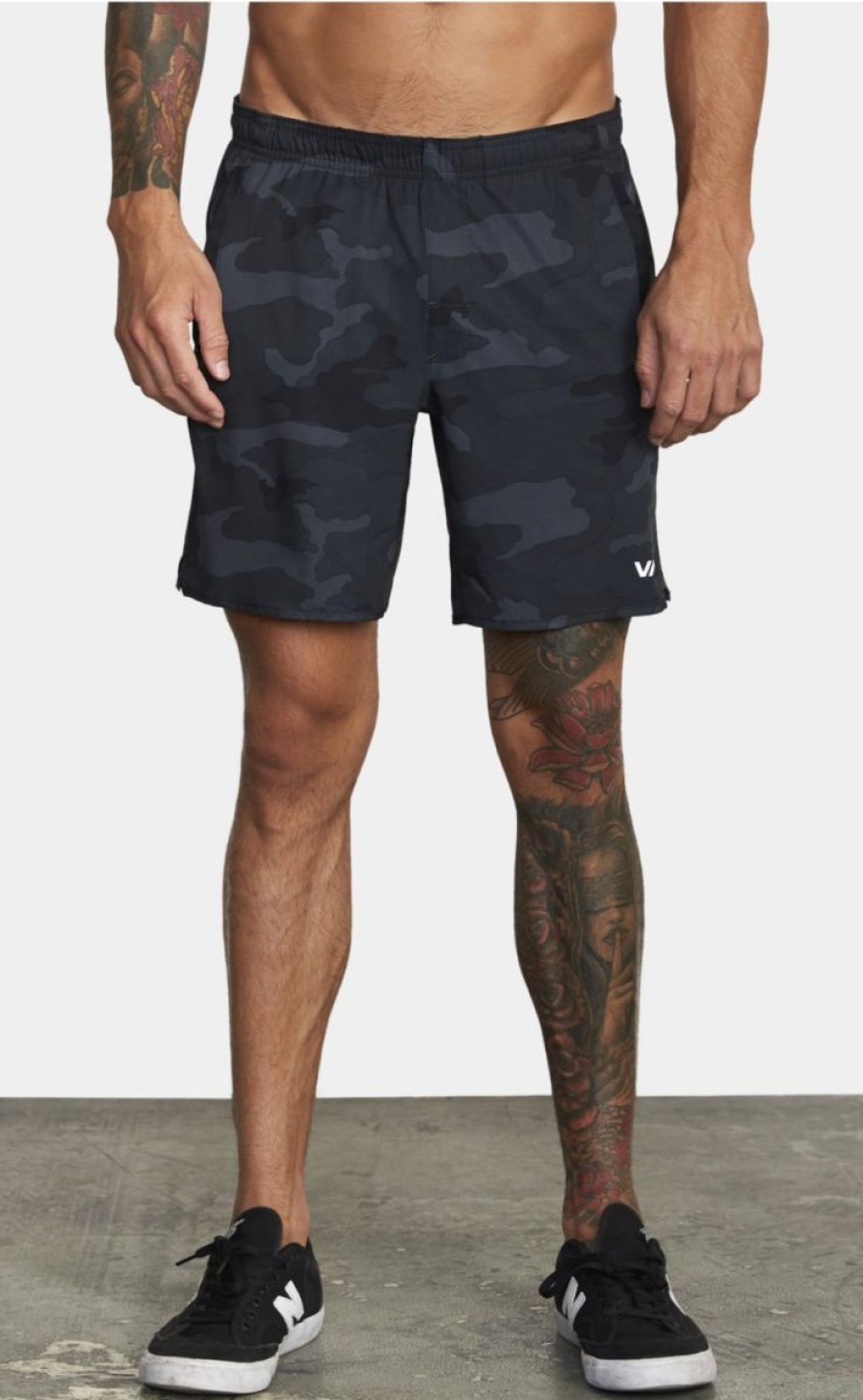 Hot * Rvca Quick Delivery Yogger Stretch Workout Shorts 17 Camo