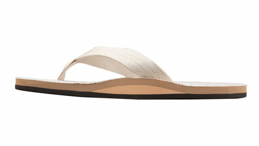 Clearance * Rainbow Sandals Special Men'S Single Layer Hemp Top And Strap With Arch Support Natural 301Ahts0-Natr