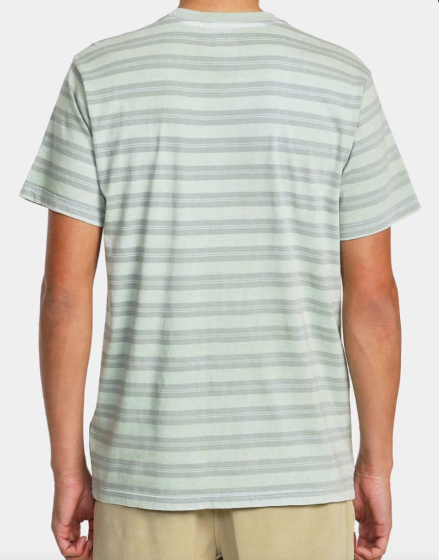 Wholesale * Rvca Free Delivery Ptc Stripe T Shirt Green Haze