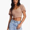 Best * Billabong Online Discount It'S Love Fitted Knit Top Tan