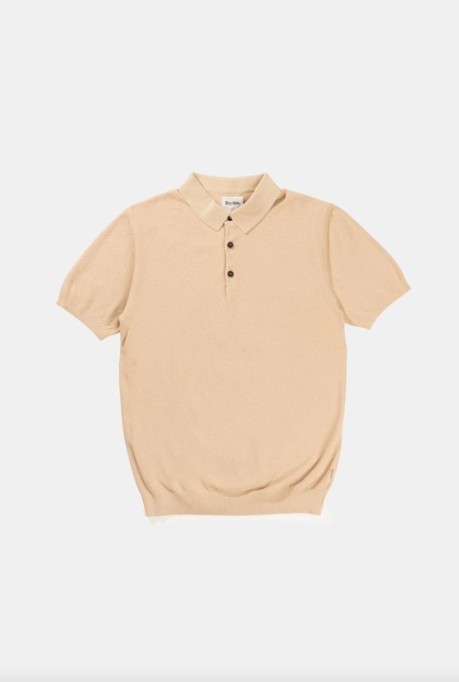 Wholesale * Rhythm. Sale Online Textured Knit Ss Polo Sand