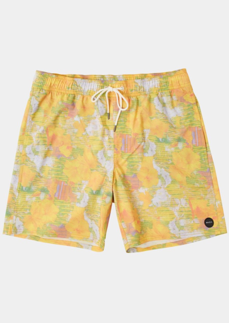 Clearance * Rvca Discounts Barnes Elastic Boardshorts 17 Bamboo