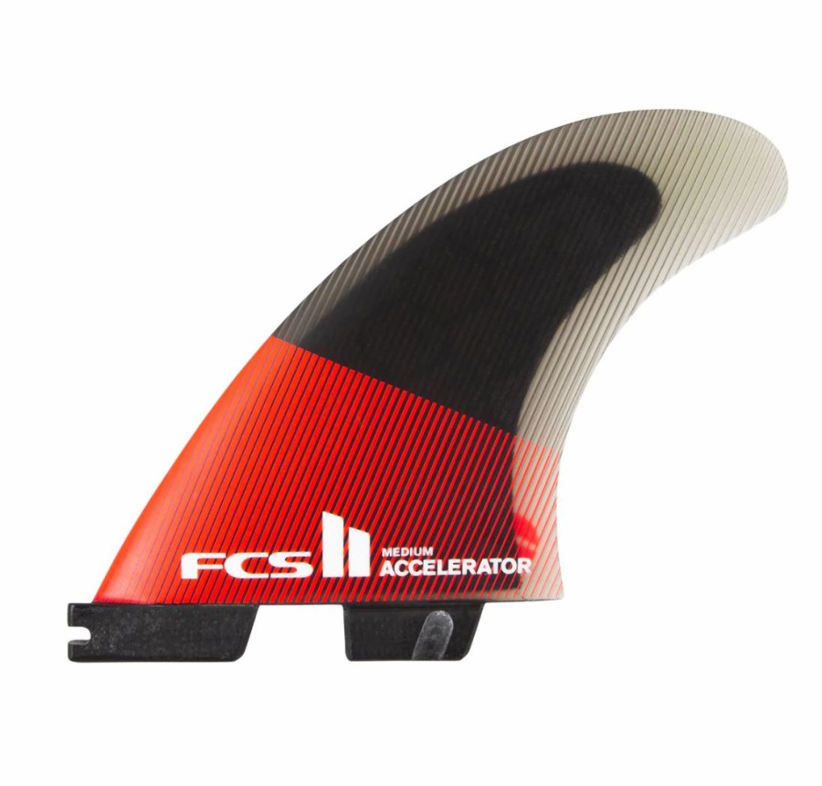 Online * Free Delivery Fcs Ii Accelerator Pc Tri Fins Medium Red / Black