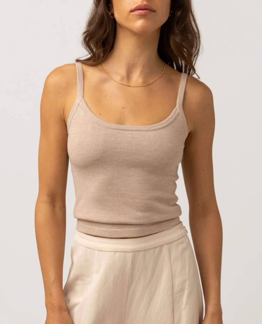 Wholesale * Rhythm. Free Delivery Yumi Knit Top Oatmeal