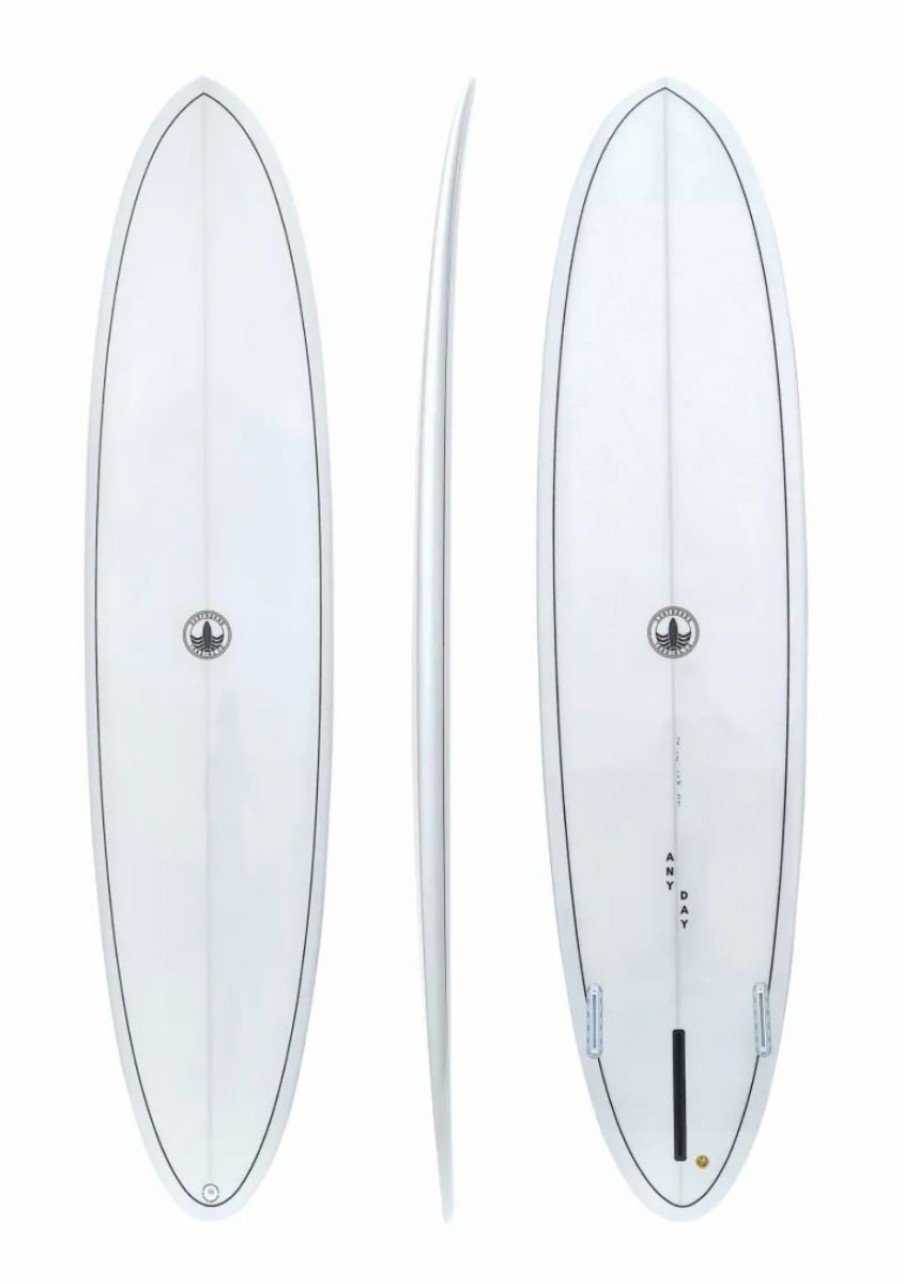 Hot * Surfboard Trading Co. Special 7'4 Any Day Mid Length Ivory