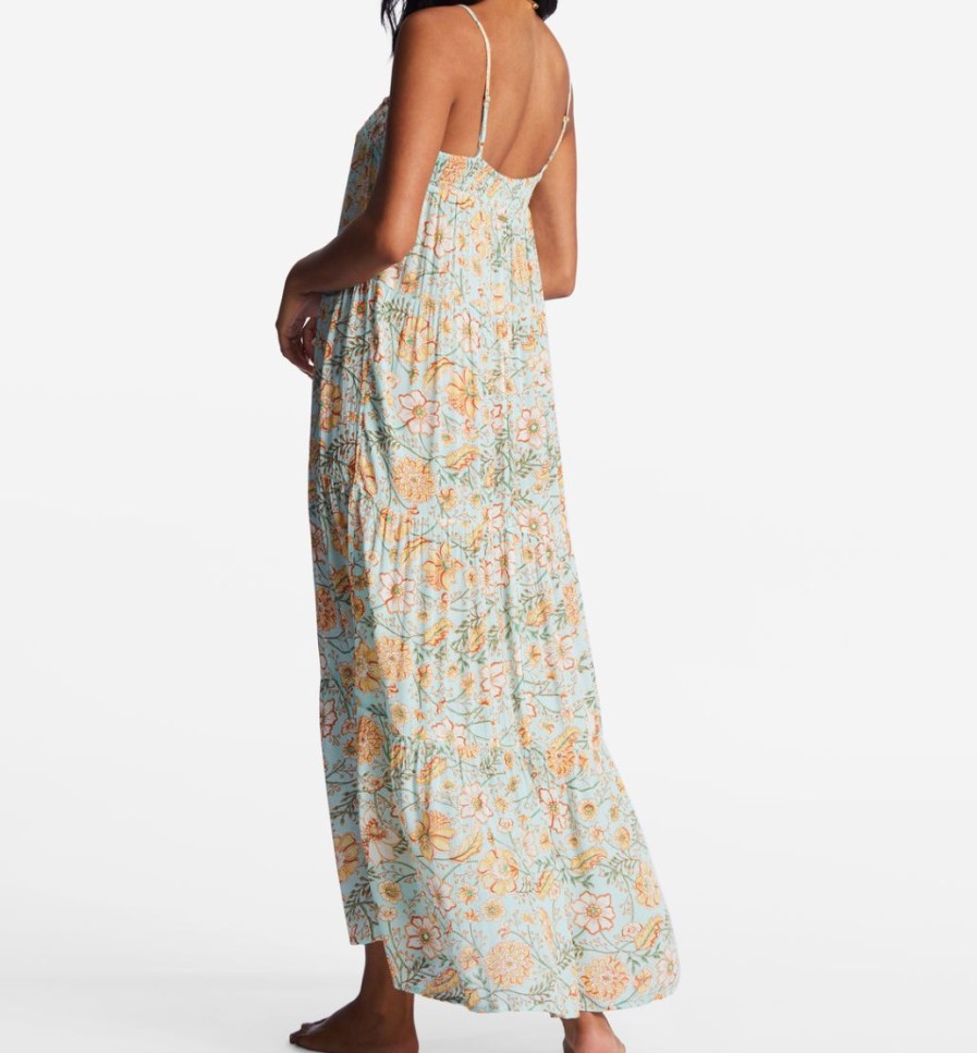 Clearance * Billabong Best-Selling Distant Shores Midi Dress Pure Aqua