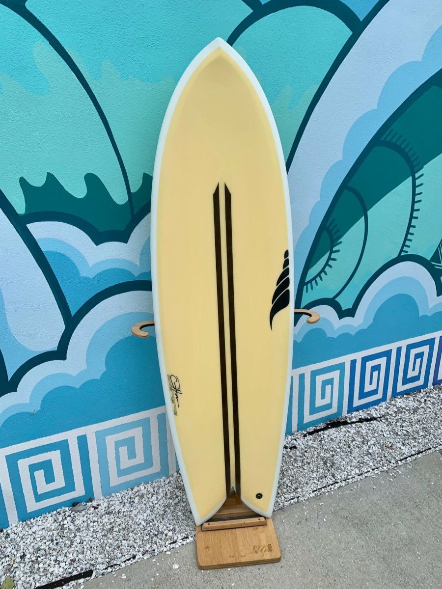 Clearance * Solid Surfboards Best Quality 5'8 Throwback Pastel Yellow