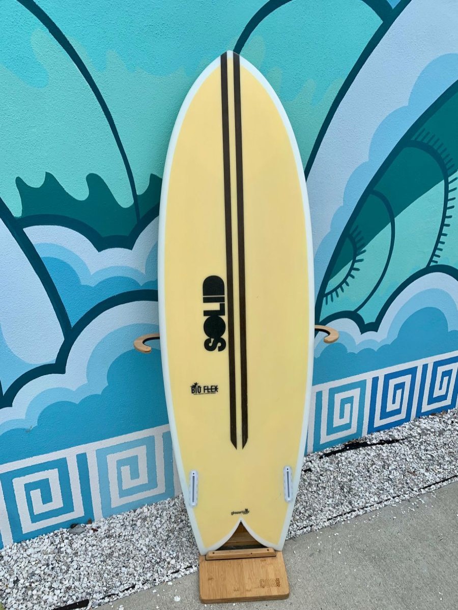 Clearance * Solid Surfboards Best Quality 5'8 Throwback Pastel Yellow