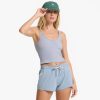 Online * Vuori Online Discount Rib Crop Tank Light Cloud