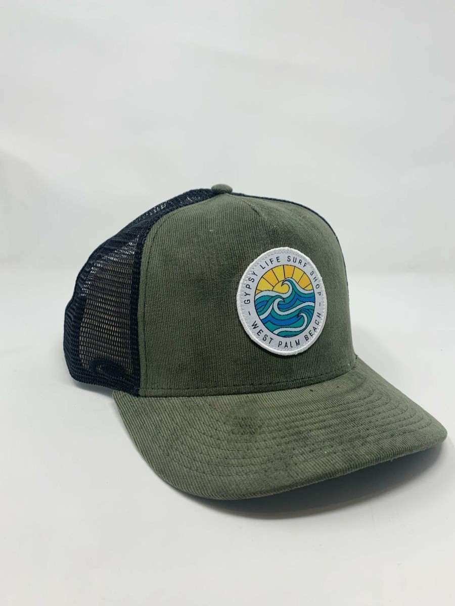 Online * Best Quality Gypsy Life Surf Shop Hat Dark Olive Corduroy