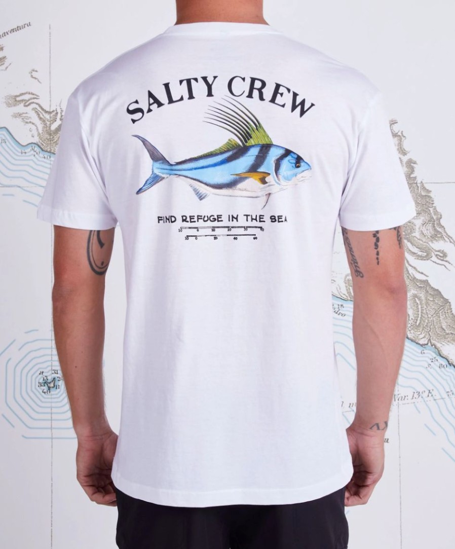 Online * Salty Crew Best-Selling Rooster Premium Tee White