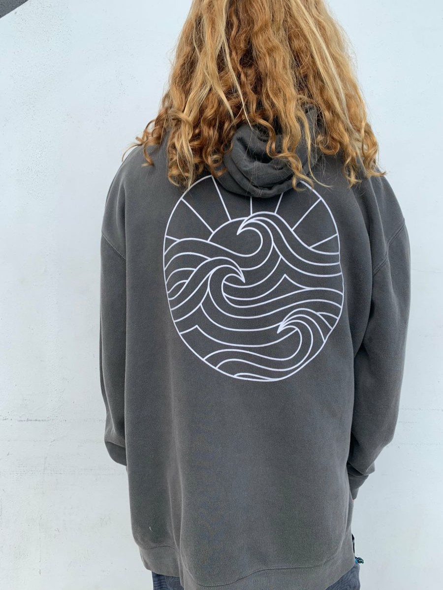 Clearance * Gypsy Life Surf Shop Apparel Large Choice Glss Gypsy Life Surf Shop Og Logo Heavyweight Pigment Black Dyed Hooded Sweatshirt