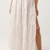 Clearance * Rhythm. Sale Online Villa Tiered Maxi Skirt White